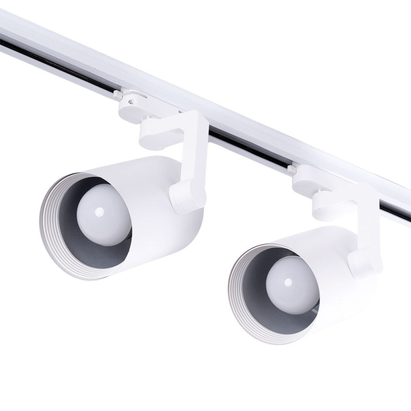 Pack 2 Foco de Carril Monofásico E27 PAR30/A65 - Blanco