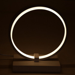 Lámpara de Mesa 15W  935Lm 4200ºK LED Circle Dimable 40.000H [HO-LM-CIRCLE-20W-W]