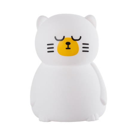 Lampara Nocturna de Mesa Led Infantil Quitamiedos y Recargable "Babycat"   [HO-BABYCAT-WW-CW]
