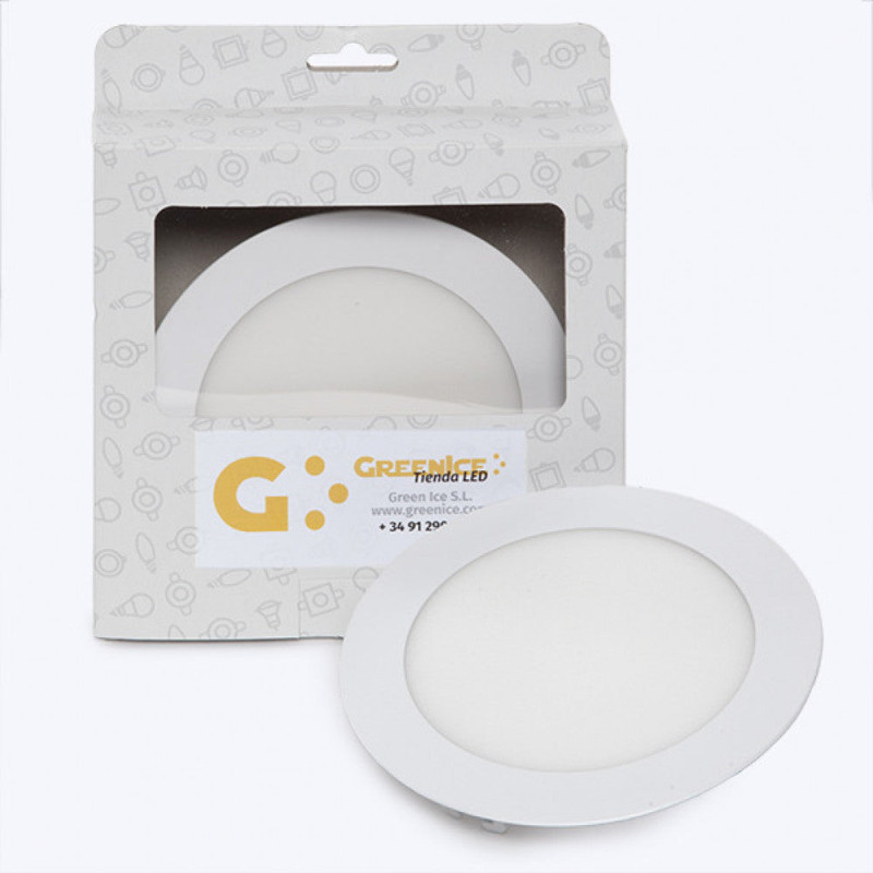 Placa LED 9W 720Lm 6000ºK Circular Estuche Personalizado 40.000H [HO-PLCIR9W-CW-EP02]