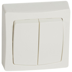 LEGRAND-Conmutador Doble - Oteo - 10A - Monobloc - Blanco [SON-086020]