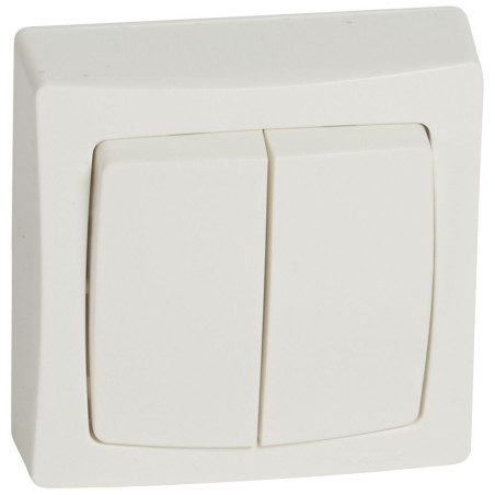 LEGRAND-Conmutador Doble - Oteo - 10A - Monobloc - Blanco [SON-086020]
