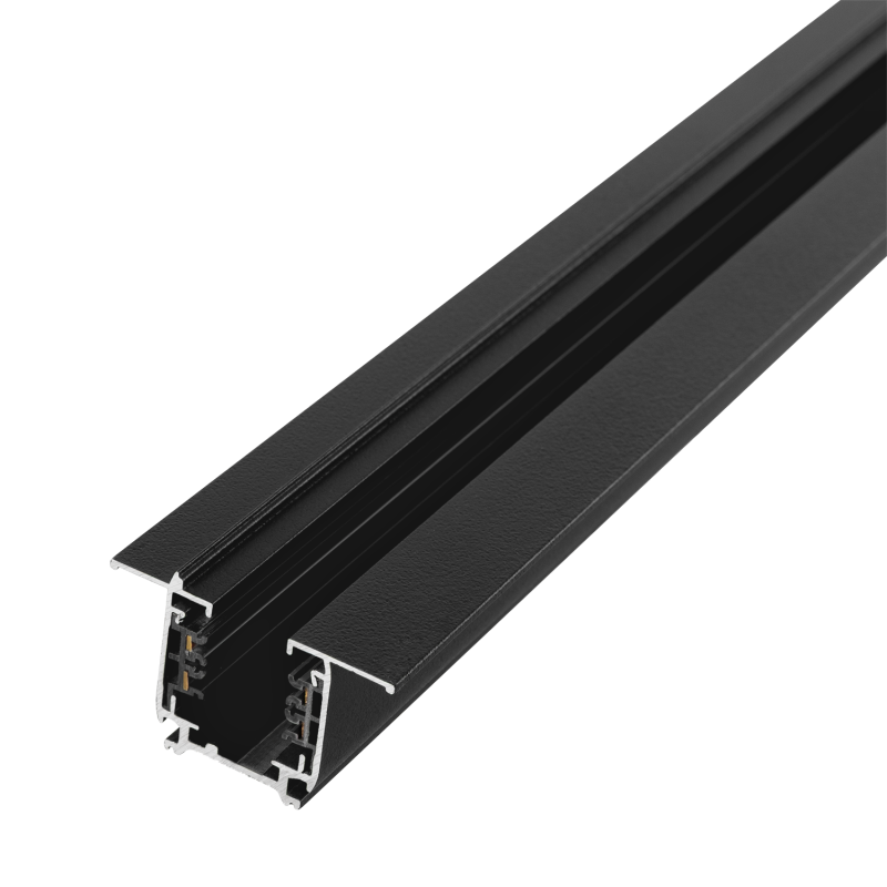 Carril Trifásico Empotrable para Focos LED Negro 1M [HO-LM3220-EM]