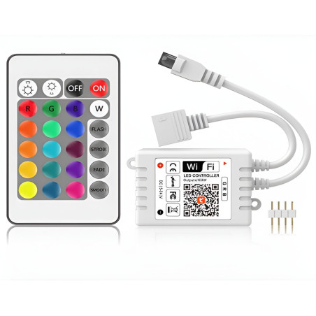 Controlador LED RGB Tuya WIFI 2,4G 24 Teclas [HLP-YS-TUYA-IR24]