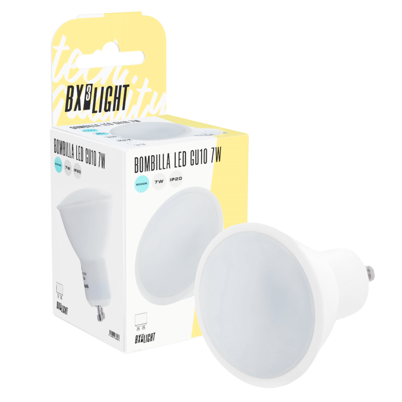 Bombilla LED GU10 7W 520Lm 6000ºK 40.000H  [BX3-GU10-7W-CW]