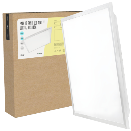 Pack 10 Panel Led  - Modular 600x600 40W 6000 K  [BX3-LP-40W-U19-CW]
