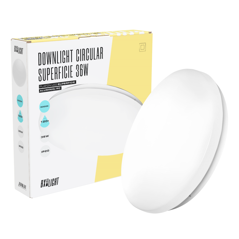 Plafón LED 36W 4320Lm 6000ºK Circular 40.000H   [BX3-8207-CW]