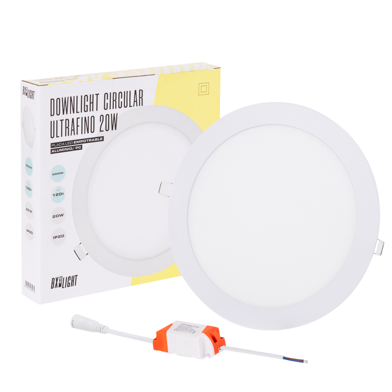 Placa LED 20W 1.600Lm 6000ºK Circular 40.000H   [BX3-RDP15-20W-CW]