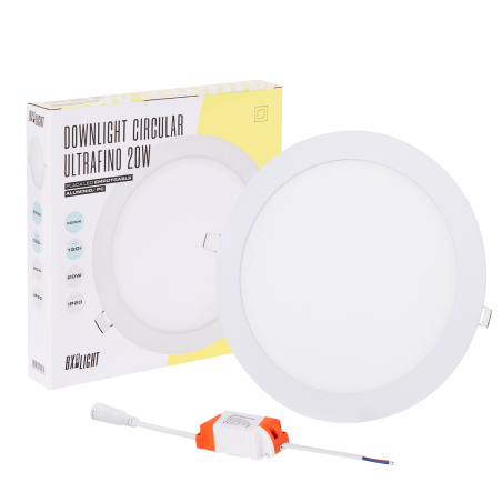 Placa LED 20W 1.600Lm 6000ºK Circular 40.000H   [BX3-RDP15-20W-CW]
