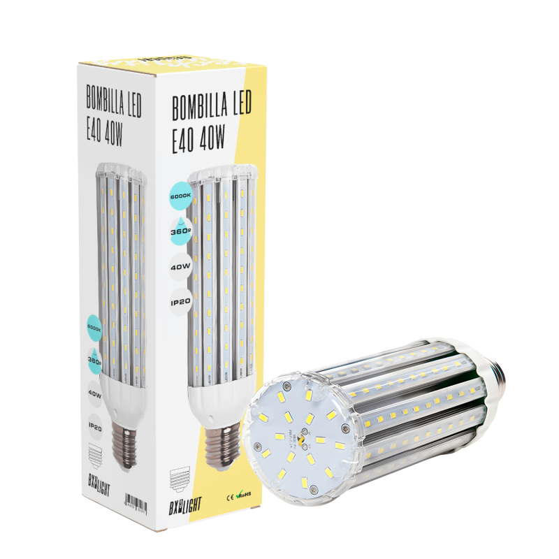 Bombilla LED E40 40W 5.200Lm 6000ºK  Alumbrado Público 50.000H   [BX3-LT-CL6-40W-CW]