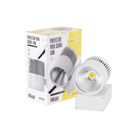 Foco Carril Trífasico 40W 3600Lm CRI90 4200ºK  UGR17 50.000H  [BX3-TR40W-WHITE-W]