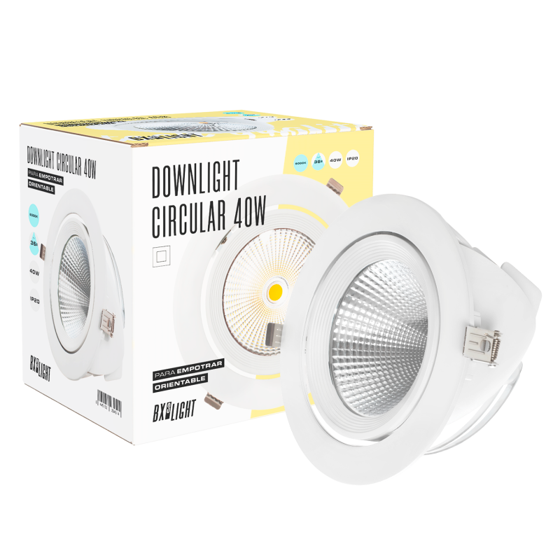 Foco Downlight LED 40W  4000Lm 6000ºK Orientable UGR17 50.000H    [BX3-40W-G-CW]