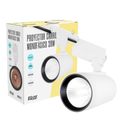 Foco de Carril LED 30W 2.700Lm CRI85 6000ºK Monofásico 40.000H   [BX3-FC-30W-W-CW]