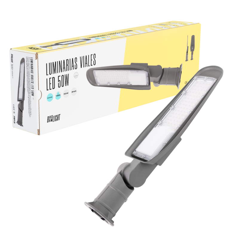 Luminarias Viales -  Alumbrado Publico -  Farolas Led -  Entornos Urbanos y Residenciales  50W IP65 6000 k  [BX3-STR50W-10-CW]