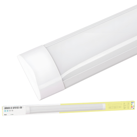 Luminaria Lineal de Superficie LED 40W 120Lm/W 4800Lm 6000ºK 120Cm 40,000H   [BX3-LLS-404800120-CW]