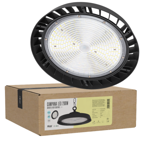 Campana LED 200W ( 120W-160W-200W ) 36000Lm Driver Lifud Regulable 1-10V Chip Philips CW 6000ºK 90º