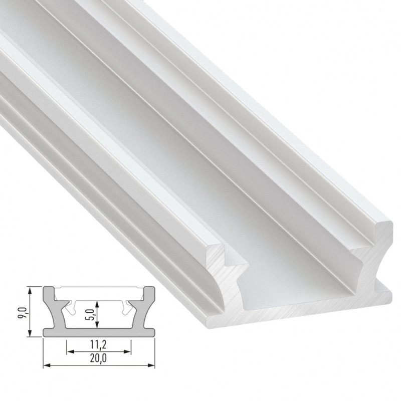 Perfíl Aluminio Tipo TERRA 2,02M - Anodizado Plata