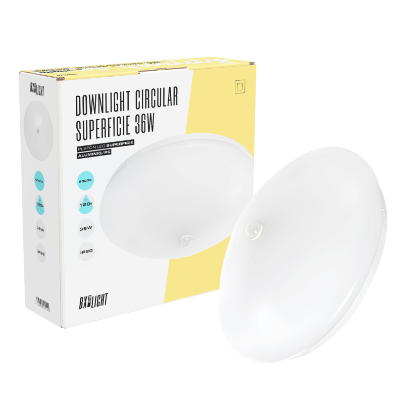 Plafón LED 18W 1.500Lm 6000ºK Detector 40.000H   [BX3-PL-18-D-CW]