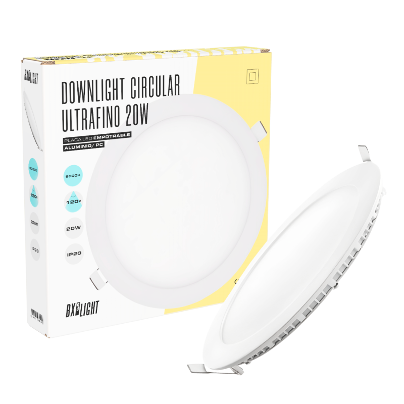 Placa LED 20W 2.000Lm 6000ºK Circular 40.000H  [BX3-PL-225-20W-CW]