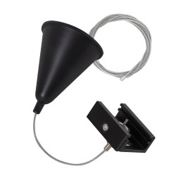 Suspensión para Carril Trifásico Negro  1 Metro [HO-SUS-T-N]