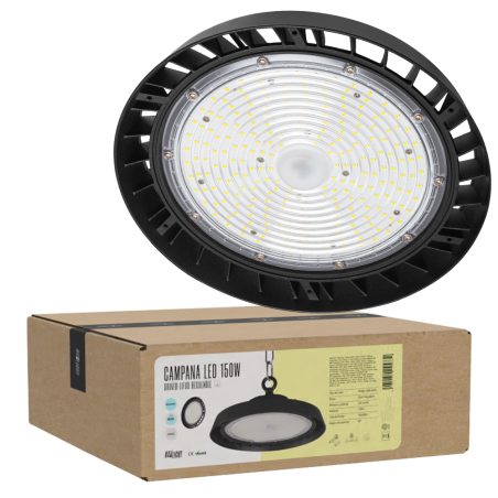 Campana LED 150W ( 90W-120W-150W ) 27000Lm Driver Lifud Regulable 1-10V Chip Philips CW 6000ºK 90º
