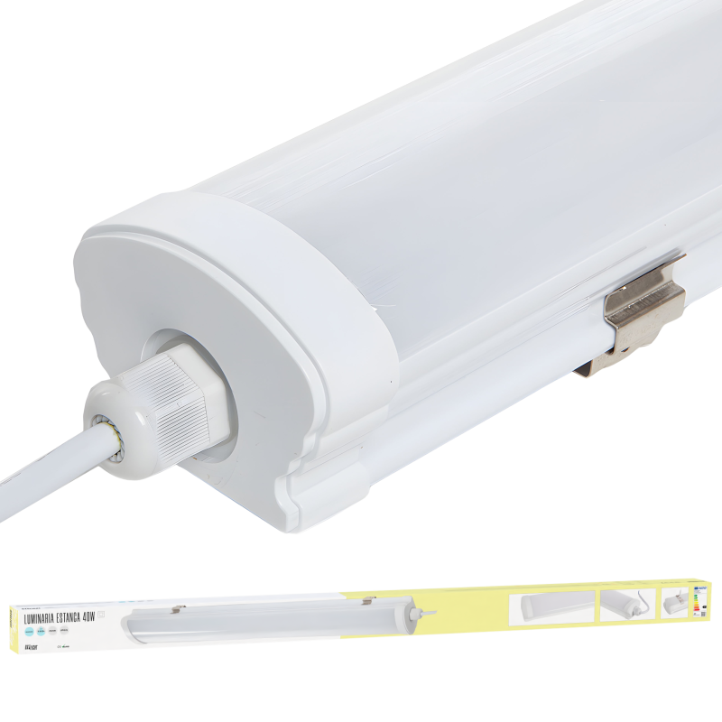 Equipo Estanco LED 40W 3.600Lm 6000ºK 120Cm IP65 50.000H    [BX3-WP-40W-1200-CW]