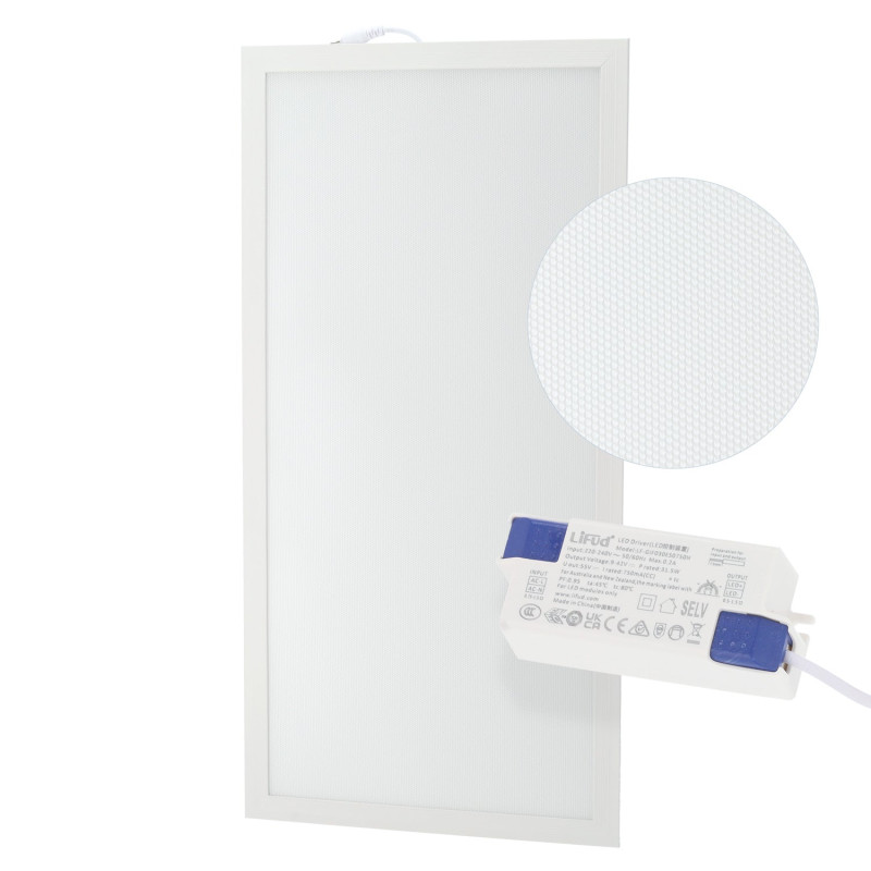 Panel LED 28W 2800Lm 6000ºK 60X30Cm 40.000H  Driver Lifud UGR17  [HOPBD3060LIUGR17-CW]