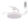 Ventilador Dc Escorpion Función Verano-Invierno 59w Blanco 4 Aspas desplegables 107d Reg.intensidad  6980lm 3000-4000-6000k Remo