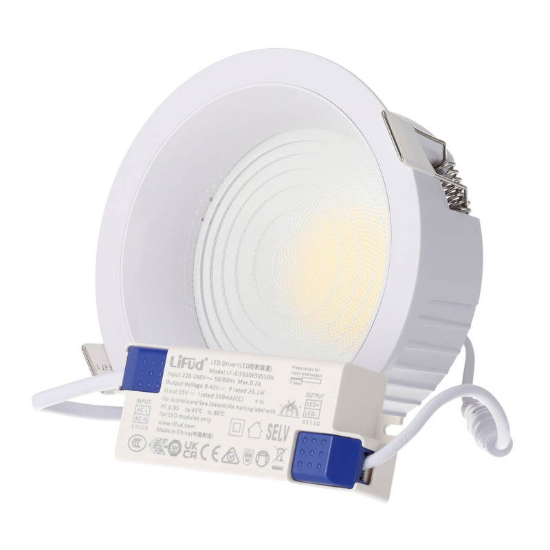 Downlight LED 20W 4 CCT (Tonalidad Luz Regulable) 140LM/W UGR17 Lifud driver