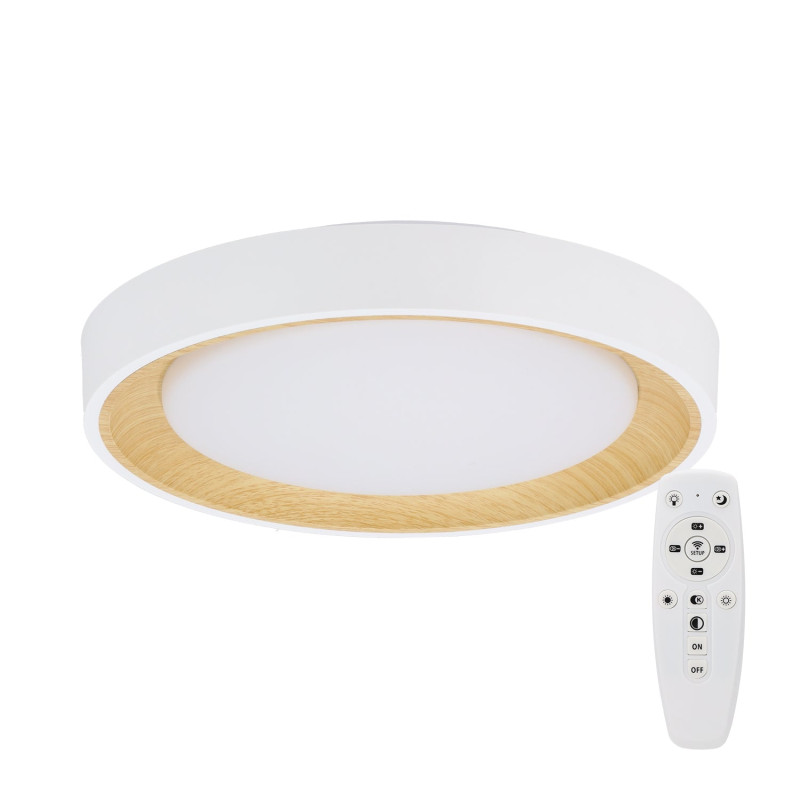 Plafón LED Decorativo 30W CCT 3000-6000ºK (Tonalidad Luz Regulable) Control Remoto Acabado Blanco