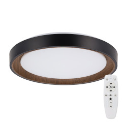 Plafón LED Decorativo 36W CCT 3000-6000ºK (Tonalidad Luz Regulable) Control Remoto Acabado Negro