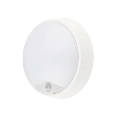 Plafón LED Exterior 10W 1000Lm CCT (Tonalidad Luz Regulable) 3000-4000-6500ºK  Detector Proximidad IP65 Acabado Blanco