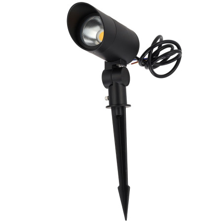 Foco Led con Pincho Jardín 18W 60º IP65 3000ºK Acabado Negro