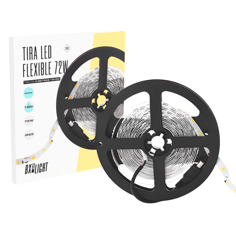 Tiras de Led Flexible 72W IP20 6000 K 12 VDC  5 m. [BX3-219009W]