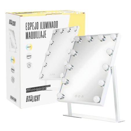 Espejo Iluminado Maquillaje LED 4200ºK 30x36Cm Blanco 40.000H   [BX3-KRS300360-W]