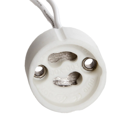 Portalámparas Cerámico GU10 Cable 160Mm [BX3-PORTALGU10]