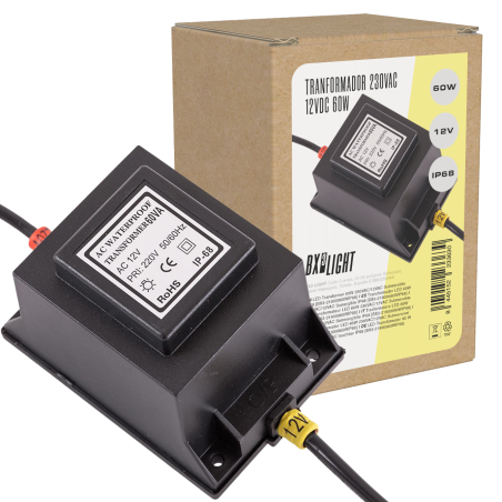 Transformador LED 60W 230VAC/12VAC Sumergible IP68  [BX3-21900060WIP68]