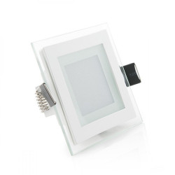 Foco Downlight LED 6W 600Lm 6000ºK Cuadrado   Cristal 40.000H  [GR-MB02-6W-CW]