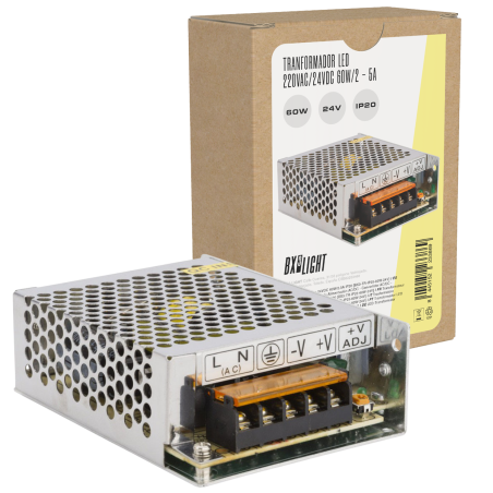 Transformador -  Fuente de Alimentación AC/DC -  Convertidor AC/DC - 220VAC/24VDC 60W/2 - 5A IP20 [BX3-TR-IP25-60W-24V]