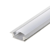 Perfíl Aluminio para Tira Led - Difusor Opal x 2M [BX3-A1708]
