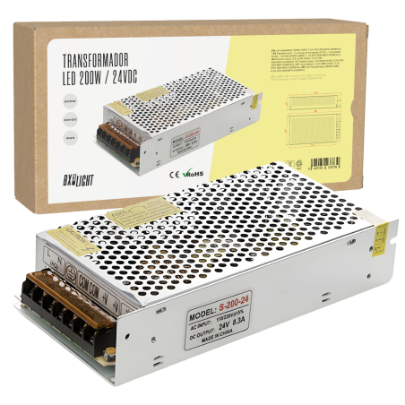 Transformador -  Fuente de Alimentación AC/DC -  Convertidor AC/DC - 220VAC/24VDC 200W 6 - 5A IP20 [BX3-MPS-200W24V]