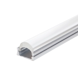 Perfíl Aluminio para Tira LED Difusor Transparente LLE-ALP001-RL x 2M  [BX3-ALP001]