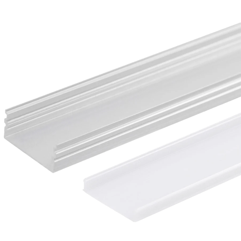 Perfíl AluMinio para Tira Led Doble - Difusor Opal x 2M [BX3-ALP014]