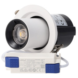 Downlight Orientable LED 10W CRI>90 90LM/W 4000ºK Driver Lifud 50.000H Blanco Natural