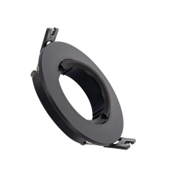 Aro Foco Downlight 1xGU10 Policarbonato Circular Negro