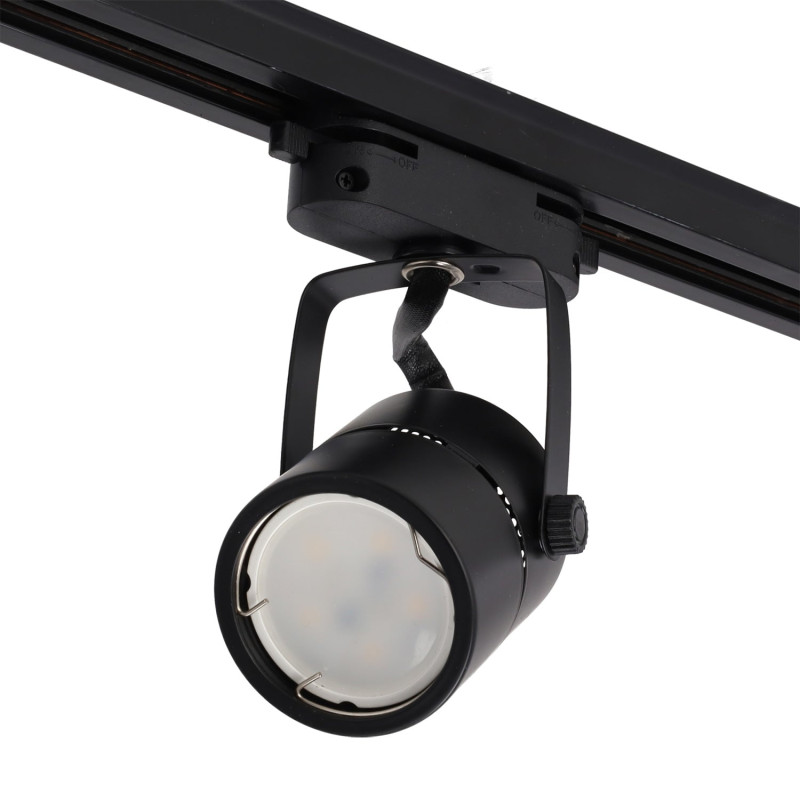 Foco de Carril GU10 - Acabado Negro