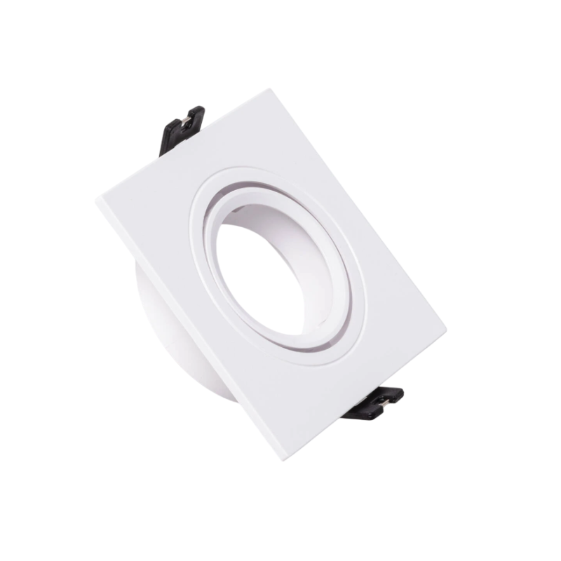 Aro Foco Downlight 1xGU10 Policarbonato Rectangular Blanco