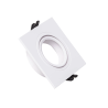 Aro Foco Downlight 1xGU10 Policarbonato Rectangular Blanco