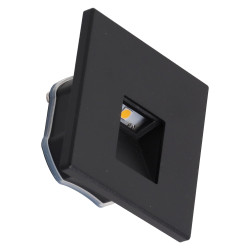 Foco de LED Empotrable para Escaleras Frontal Magnético 3W IP65 3000ºK - Negro