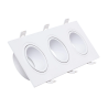 Aro Foco Downlight 3xGU10 Policarbonato Rectangular Blanco